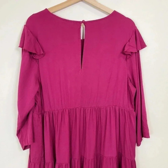 Torrid Wine Challis Tier Skater  Dress - Picture 10 of 12